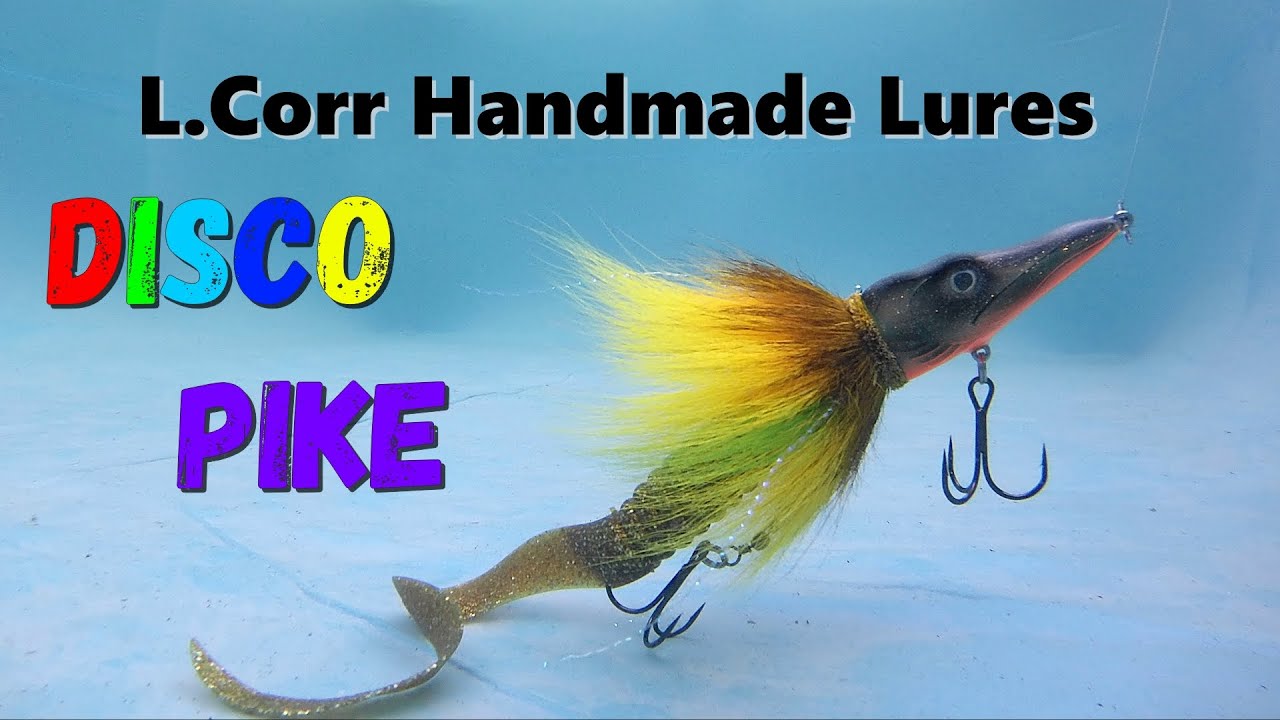 L Corr Handmade Fishing Lures, Disco Pike, Underwater action
