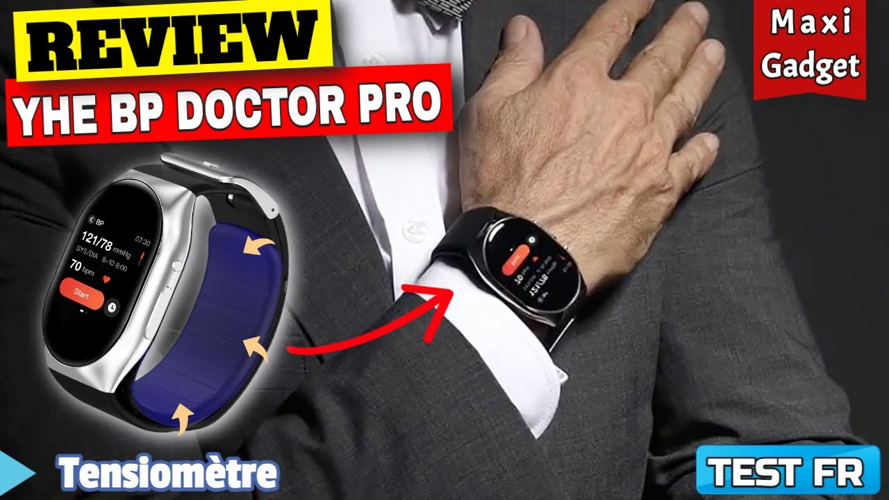 YHE BP DOCTOR PRO: Test Montre Connectée avec Tensiomètre au Poignet pour le suivi de la Santé