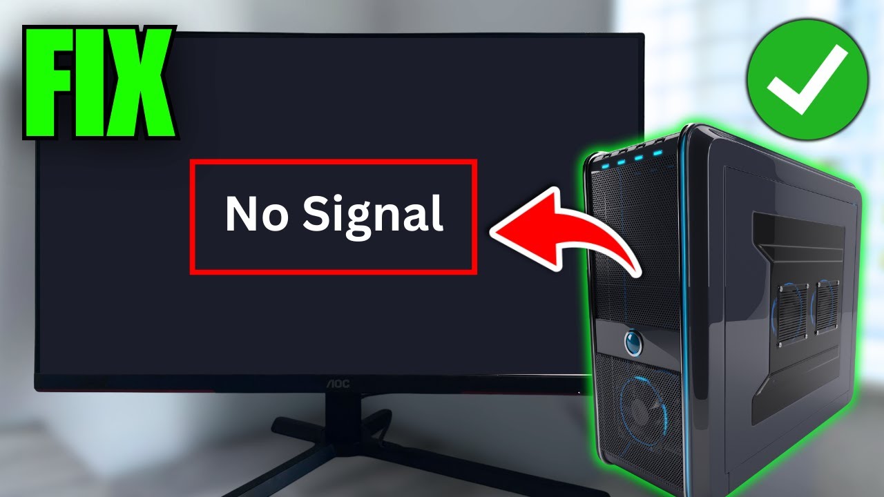 How To Fix PC Is On But No Signal To Monitor / Display