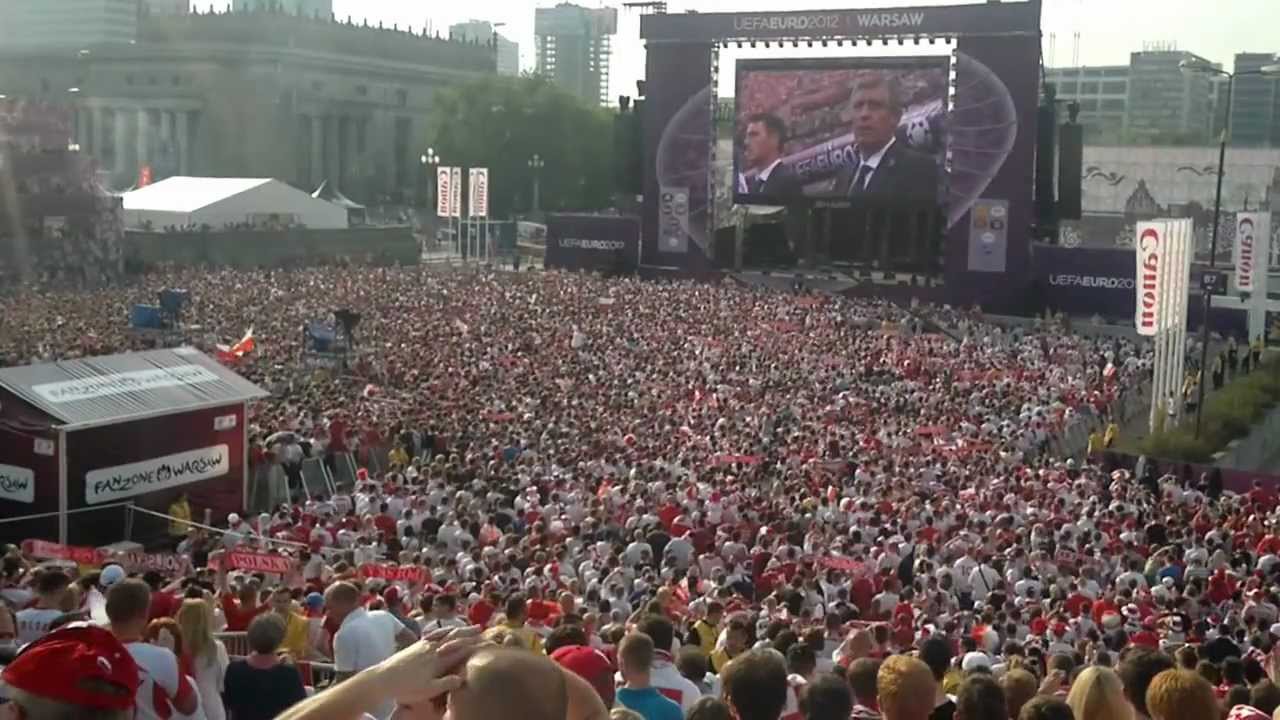 Strefa Kibica Euro 2012 Rozpoczęcie meczu Polska-Grecja (hymn)