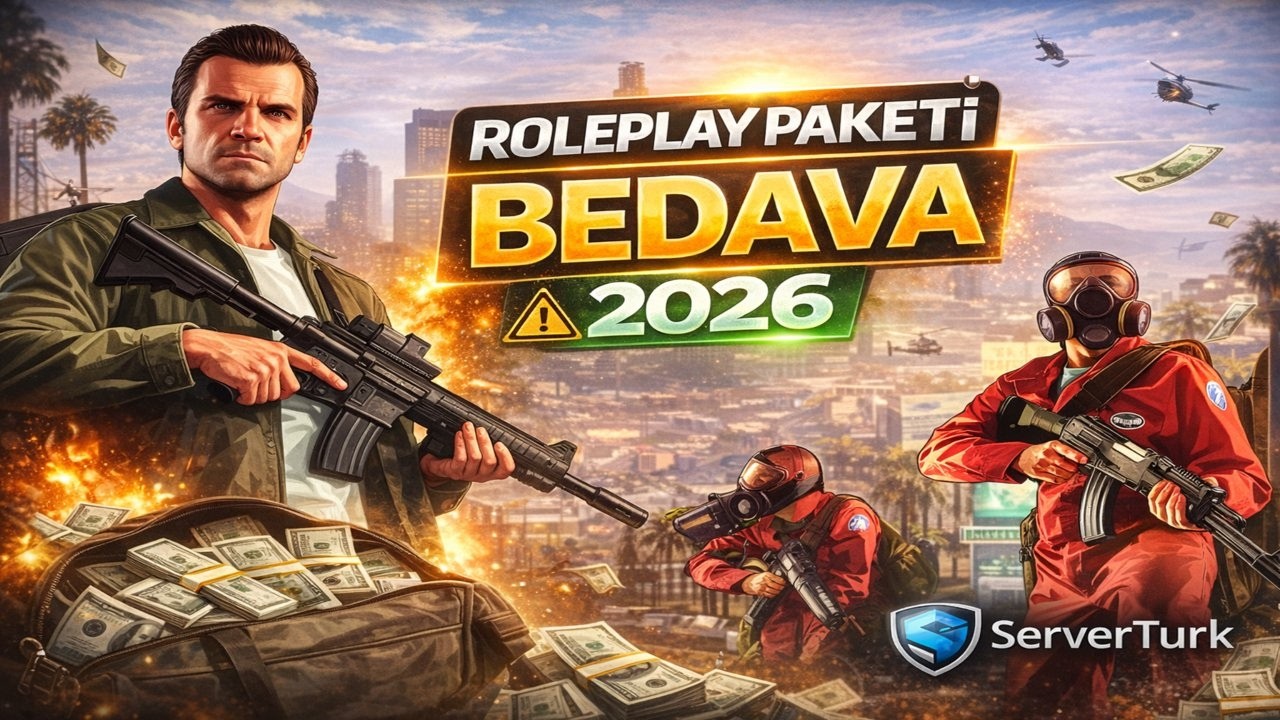 FiveM Roleplay Paketi BEDAVA (2026) | Sıfırdan Kurulum + Full Altyapı