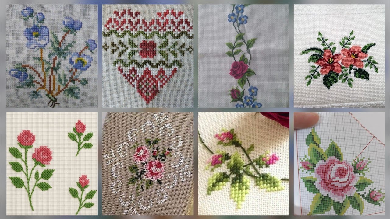 #1 Stunning & Elegant Cross stitch patterns/Charsuti Embroidery Design Ideas Hand made Embroidery