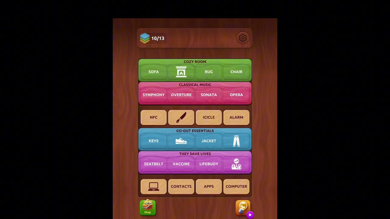 Associations Colorwood Game Levels 41-42-43-44