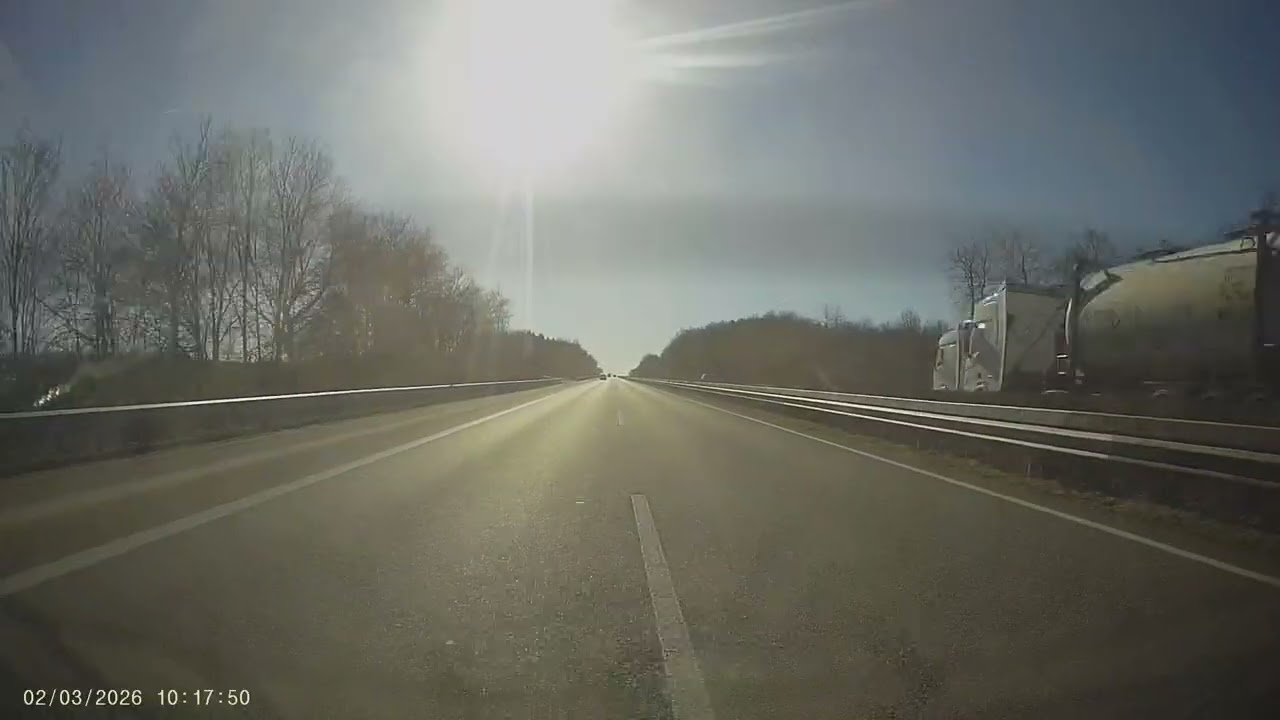 200 km per uur 2026 03 02 Achtercamera op de A1