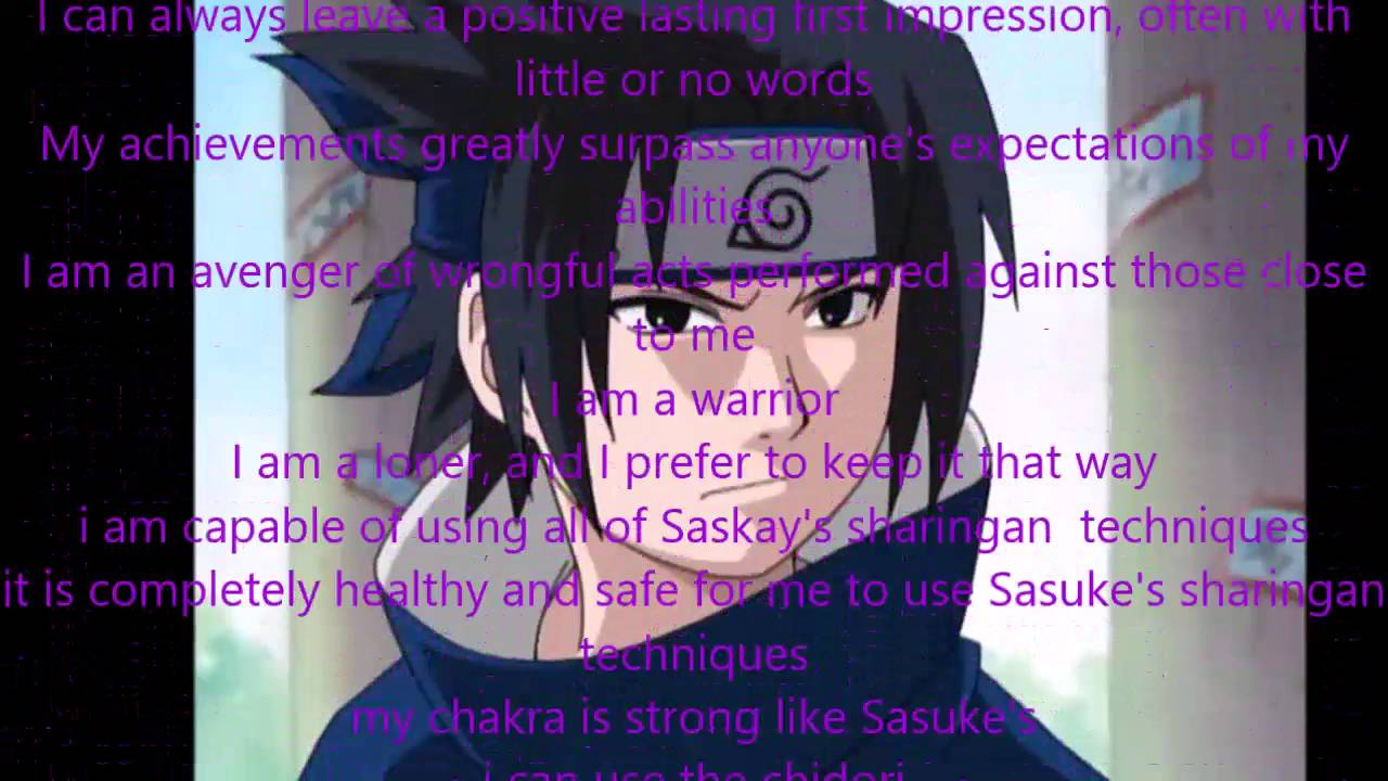 Be like Sasuke Uchiha subliminal remake (REQUEST)