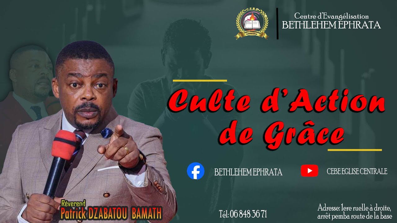 CULTE D'ACTION DE GRACE -THEME: LES BONTES DE L'ETERNEL NE SONT PAS FINI- DIMANCHE 11JANVIER 2026