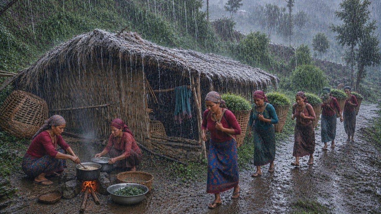 Real Nepali Mountain Village Life During Heavy Rain Season | Most Peaceful And Relaxing Rural Nepal