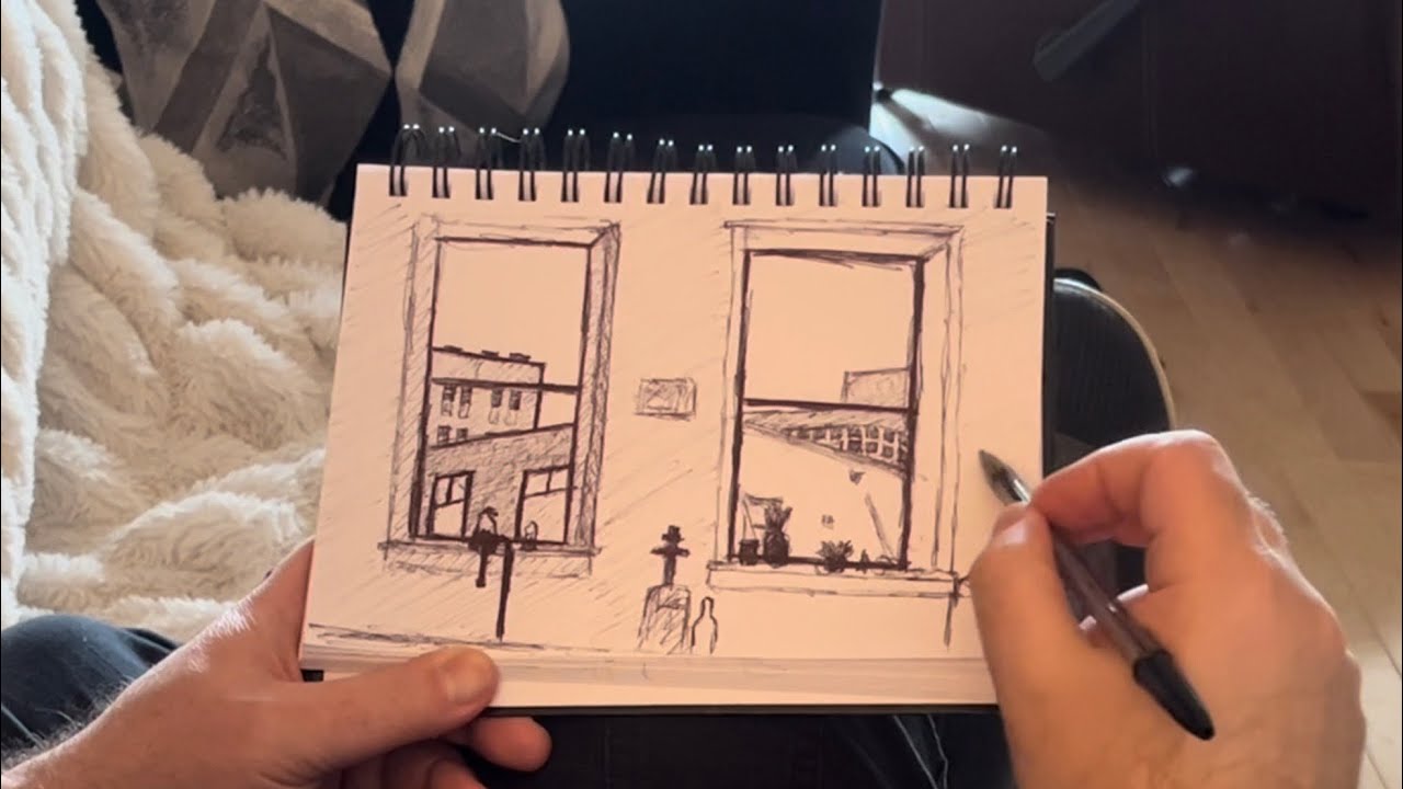 Quiet Sketching - Over the shoulder - No Talking 