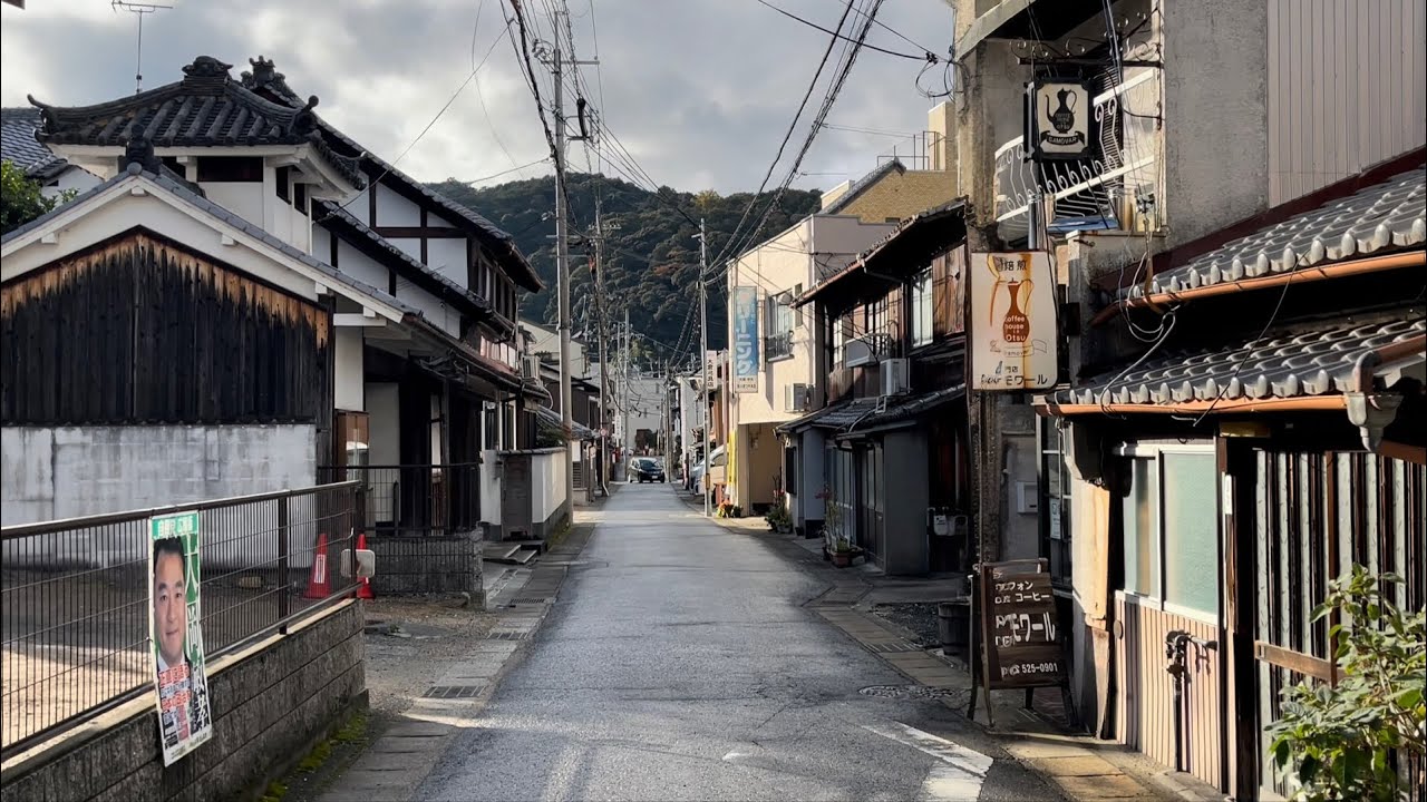 Прогулка по Нагаре, Оцу, Сига, Япония [4K HDR]