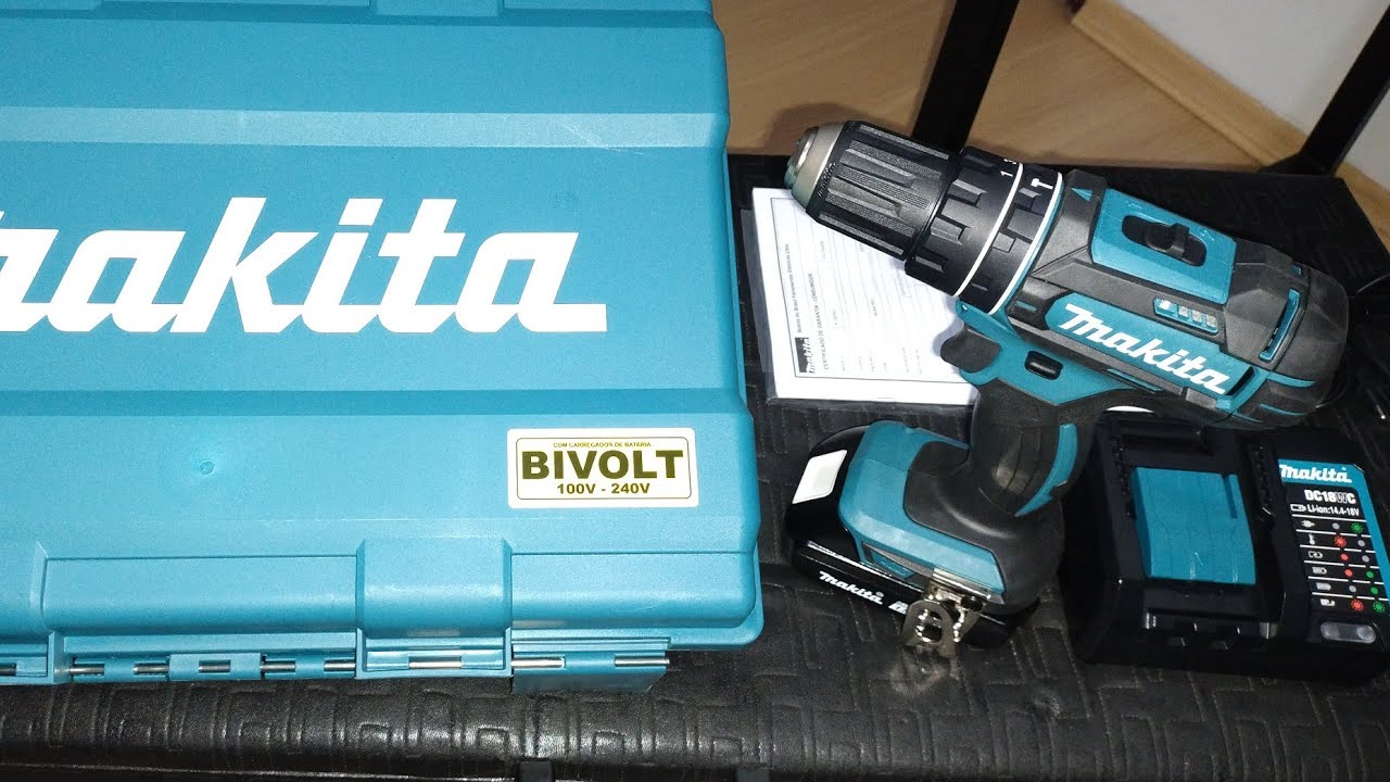 Parafusadeira Makita DHP482 + DETALHES.