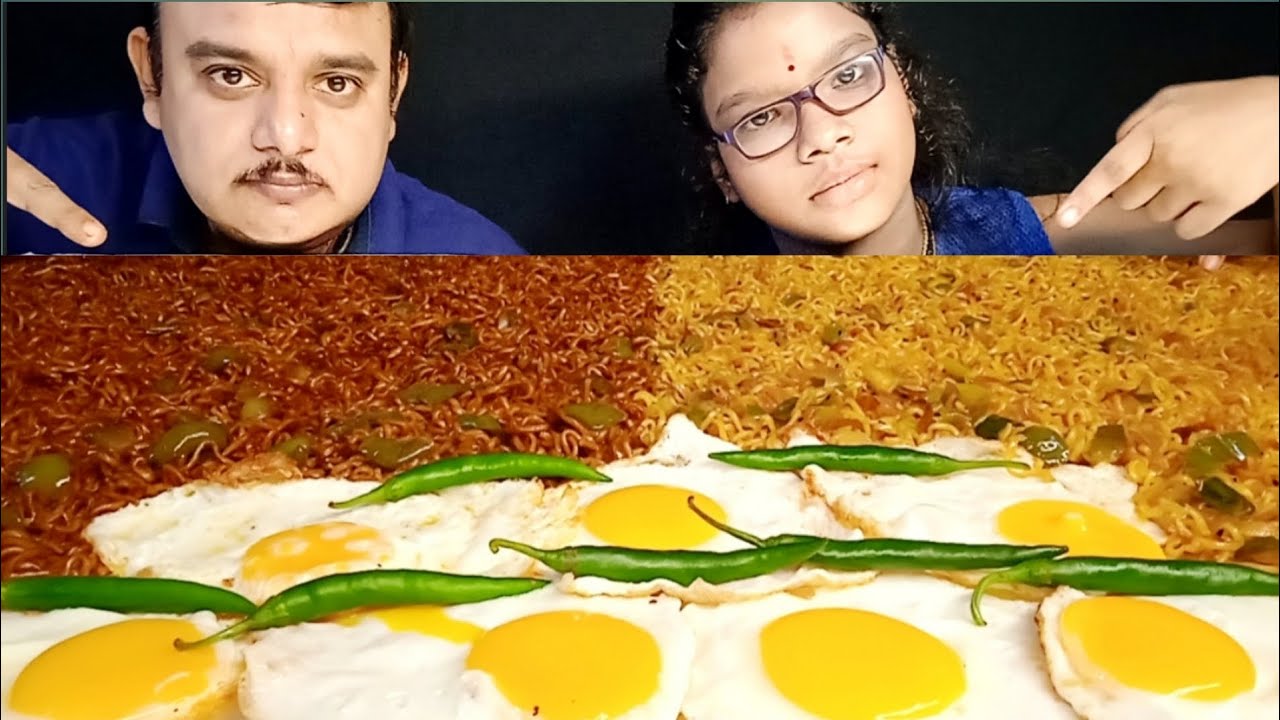 SPICY🔥KOREAN BLACK BEAN NOODLES MASALA MAGGI CHALLENGE|INDIAN STREET FOOD|SUNNY SIDEUP EGG#food#asmr