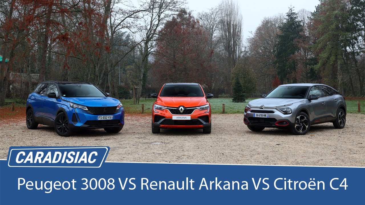 Comparatif : Citroën C4 VS Peugeot 3008 VS Renault Arkana : première confrontation statique