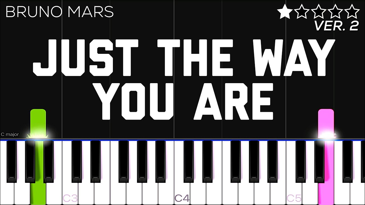 Bruno Mars - Just The Way You Are | EASY Piano Tutorial