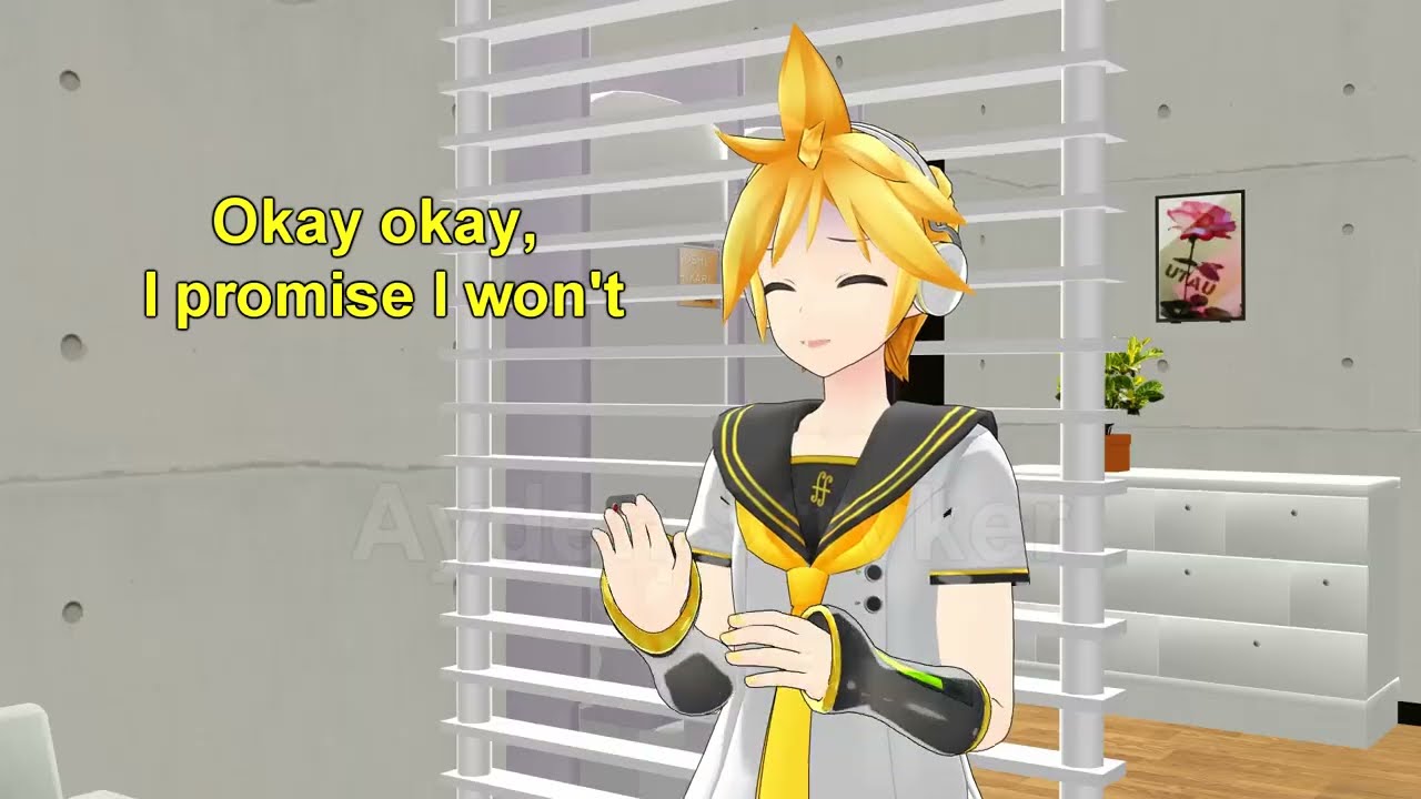 [MMD Talkloid] Len breaks Miku's PC