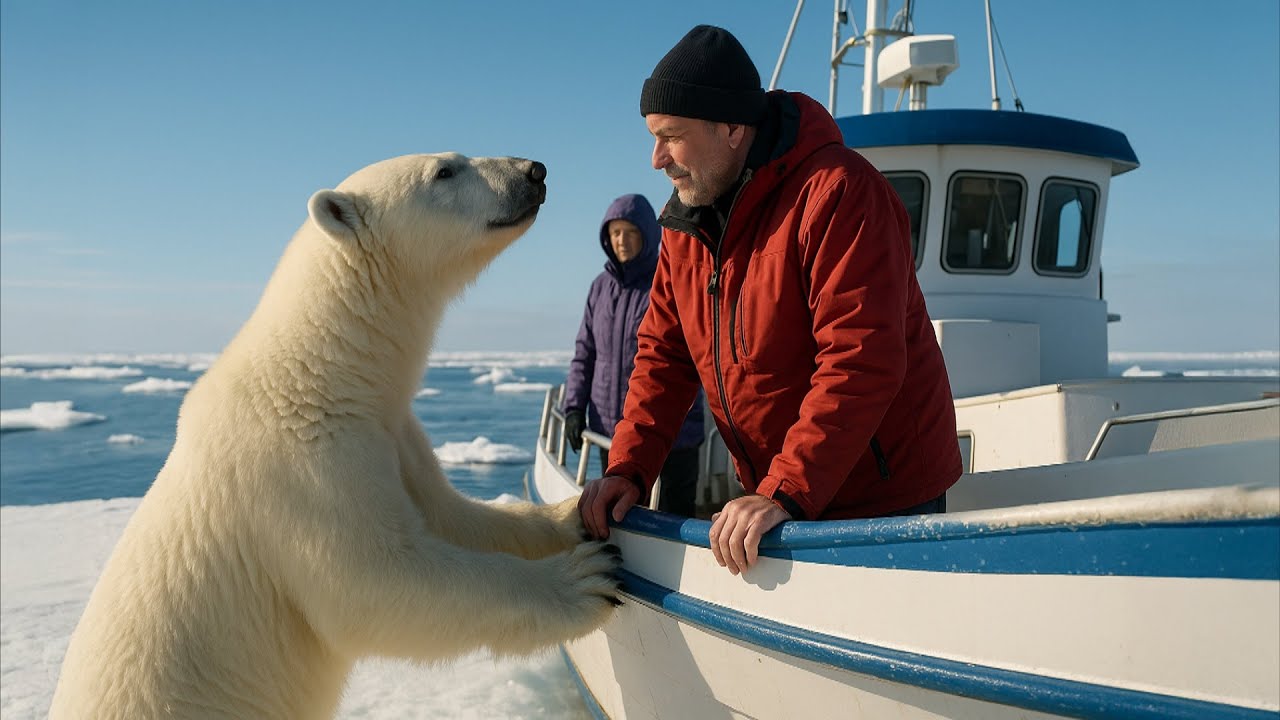 Eisbär versucht verzweifelt, die Matrosen zu warnen – Als sie den Grund sehen, erblassen sie