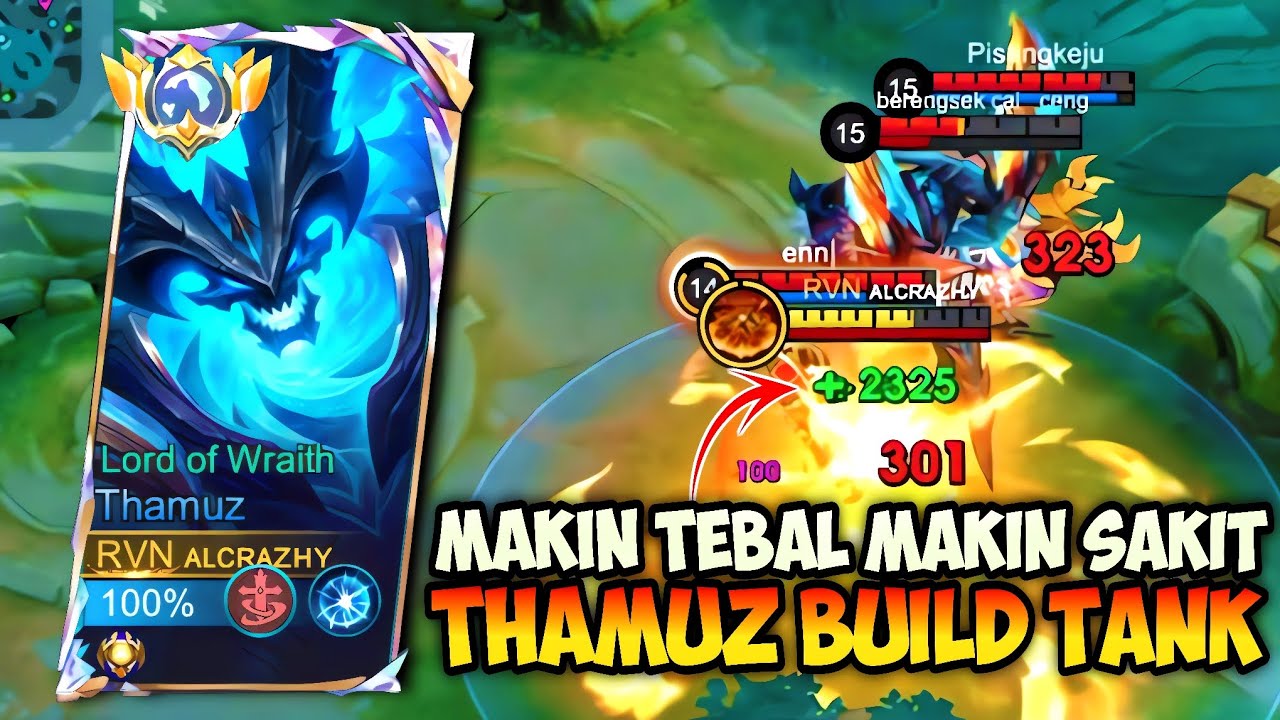 MAKIN BRUTAL‼️THAMUZ REVAMP BUILD TANK 2025 | GAMEPLAY TOP GLOBAL THAMUZ - MLBB