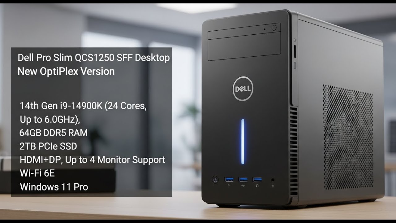 Dell Pro Slim QCS1250 Review | 14th Gen i9-14900K, 64GB DDR5, 4-Monitor Beast 🔥