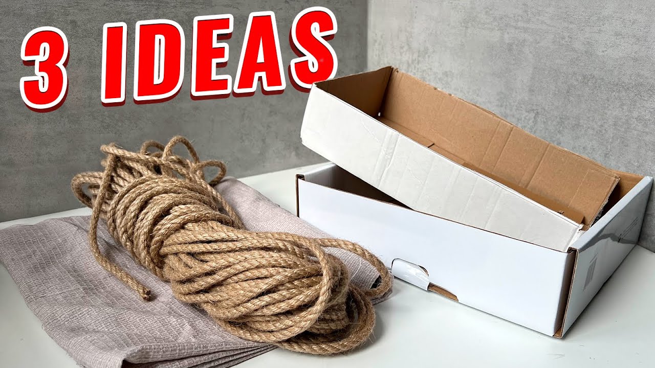 THIS IS SO BEAUTIFUL!!! 😍 3 NEW IDEAS FROM JUTE AND OLD CARDBOARD THAT YOU HAVEN'T SEEN!