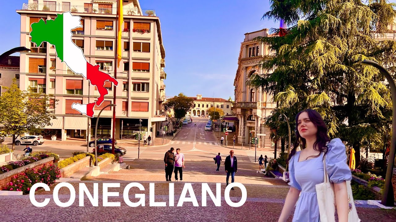 CONEGLIANO - ITALY 🇮🇹 AMAZING WALKING TOUR, 4K 60FPS, 29 APRIL 2024