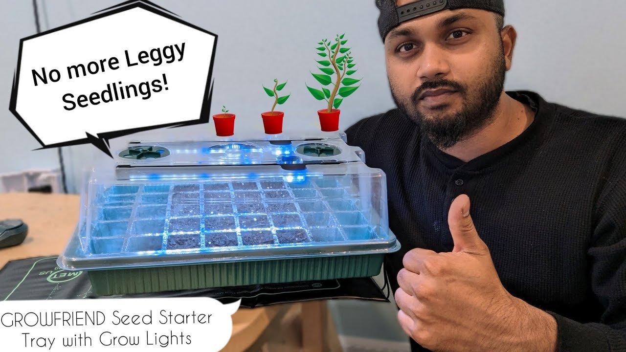 Best Seed Starter Tray with Grow Lights and Heat Mat ! GROWFRIEND#gardening #greentgarden