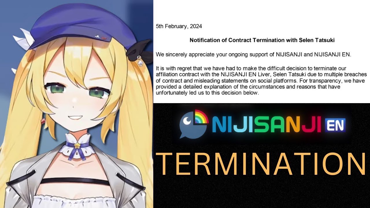 Nijisanji TERMINATES Selen Tatsuki (Actual Lawyer Reacts)