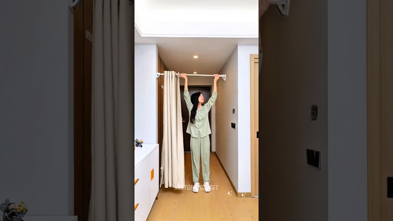 Extendable Tension Rod Without Drilling | Curtain & Clothes Drying Rod 
