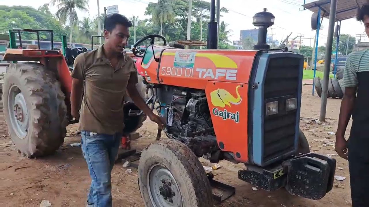 টাফি গজরাজ ৫৯০০ বাঁচপ্লেট দূরত্ব কিভাবে যা TAFE 5900 rier wheel fitting job