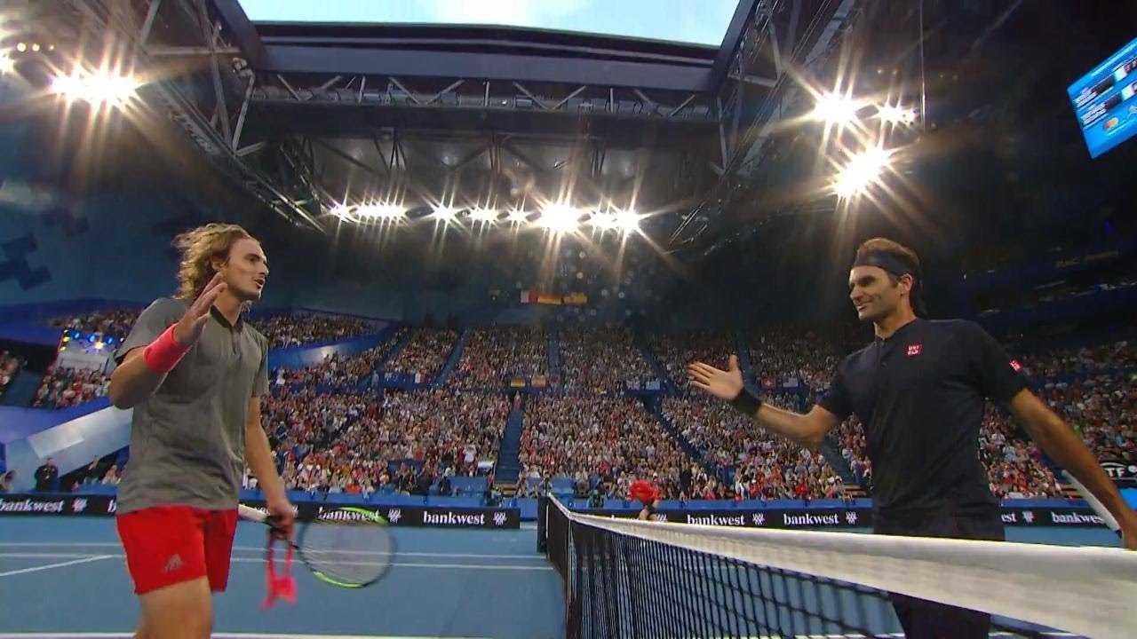 Roger Federer v Stefanos Tsitsipas highlights (RR) | Mastercard Hopman Cup 2019