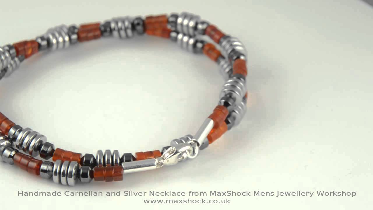 Handmade Mens Carnelian Necklace by MaxShock