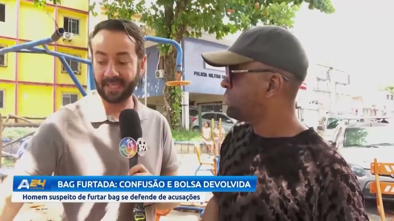 Homem suspeito de furtar bag se defende de acusações | ARATU 24 HORAS | TV ARATU