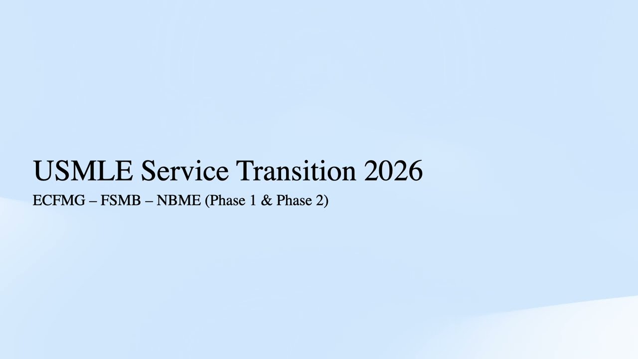 USMLE Service Transition 2026