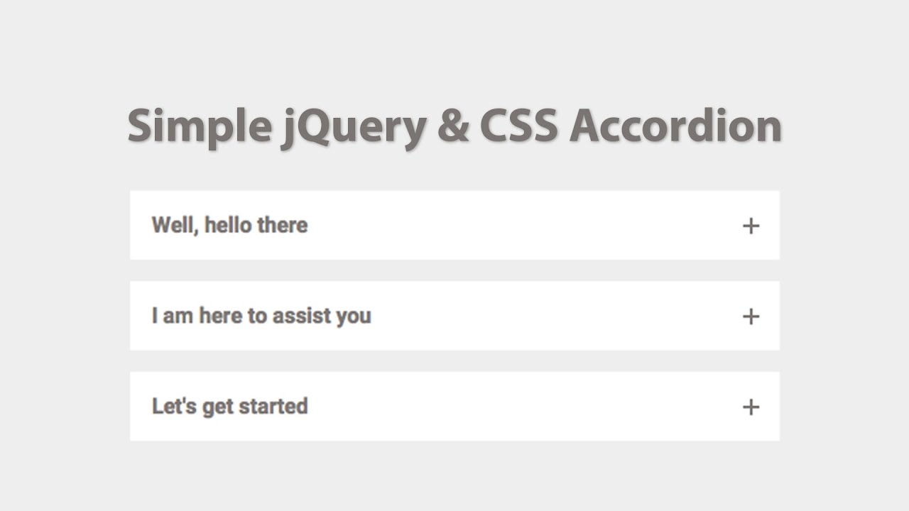 Simple Accordion Dropdown Using jQuery & CSS | EASY TUTORIAL