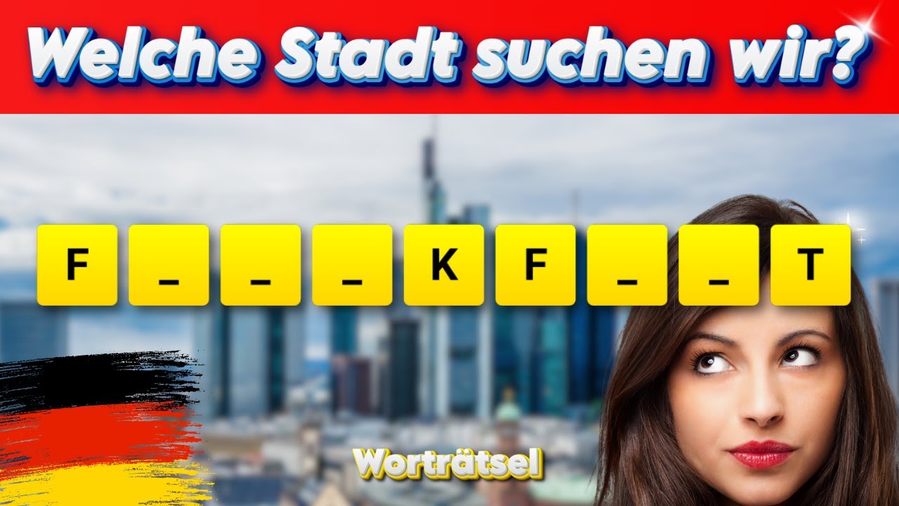 Kannst du alle deutschen Städte erraten? 🤔 Nur 1 von 5 Personen schafft es! ✅ (Worträtsel)