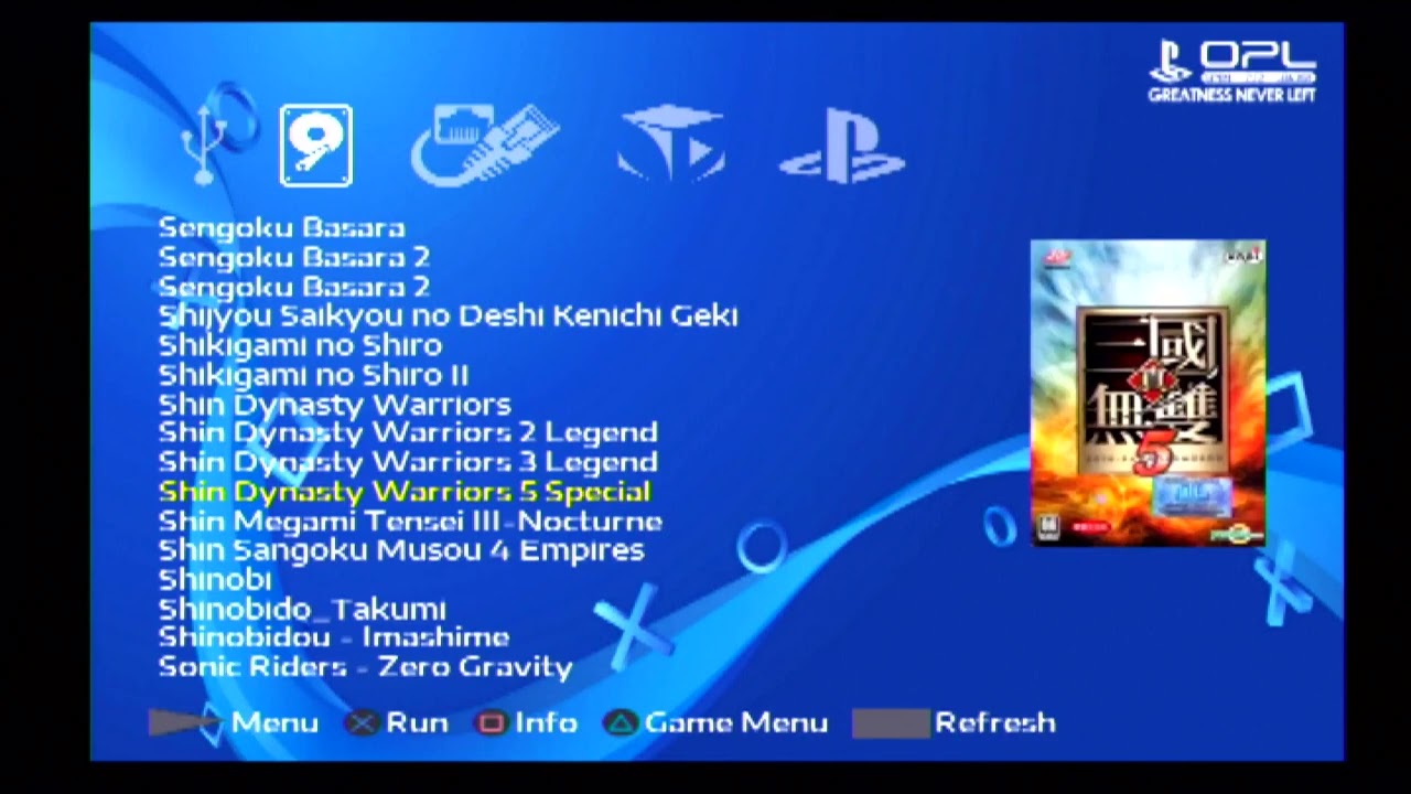 PS2 OPL with new themes