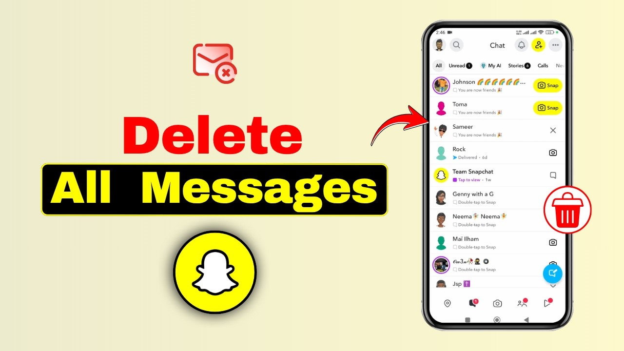 How To Delete All Snapchat Messages Easily | Clear Snapchat Chat History 2026
