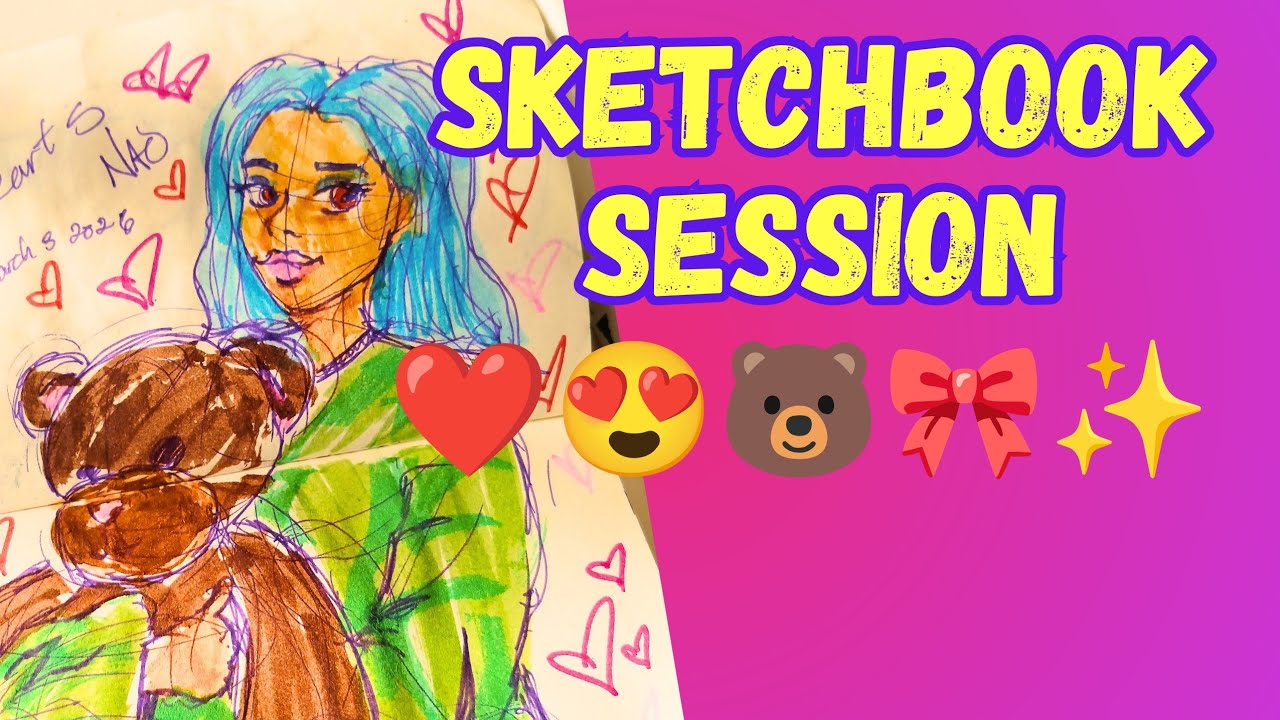 Daily Sketch✏️🖍Sweethearts ✨️♥️🎀 #sketchbooksession 