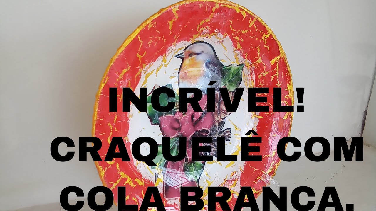 INCRÍVEL/CRAQUELÊ DE COLA BRANCA NO PRATO /BY Socorro Rodrigues#reciclagem#viral #artesanatos