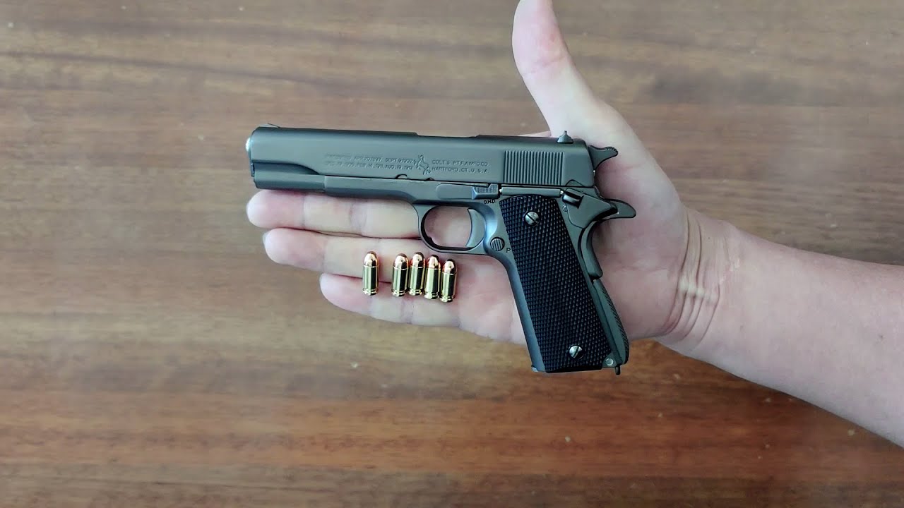 Alloy Army Mini Colt M1911 Shell Ejection Toy Gun Unboxing 2024 - 1:2 Scale Metal Model Pistol