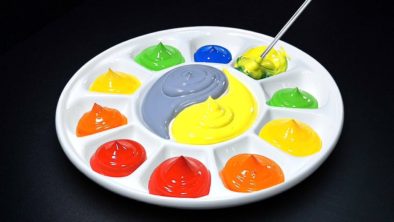 Gray VS Yellow | Making 10 Colors With Only Primary Colors || Color Zara