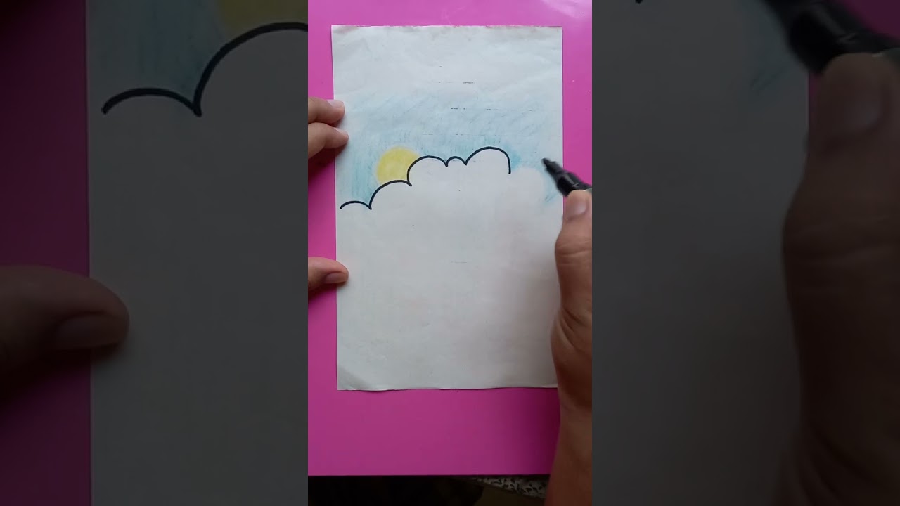 clouds in the sky | simple drawing 