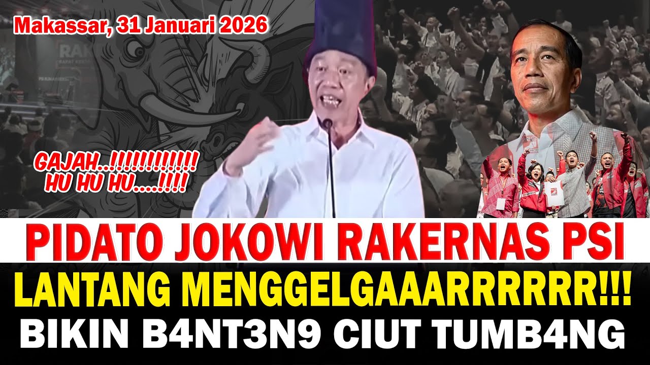 Lantang Menggelegar! Pidato Jokowi di Rakernas PSI Makassar!