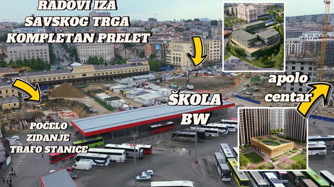 Beograd na vodi-pripreme za Školu,počelo zidanje nove Trafo stanice i novi parkinzi kod zgrada