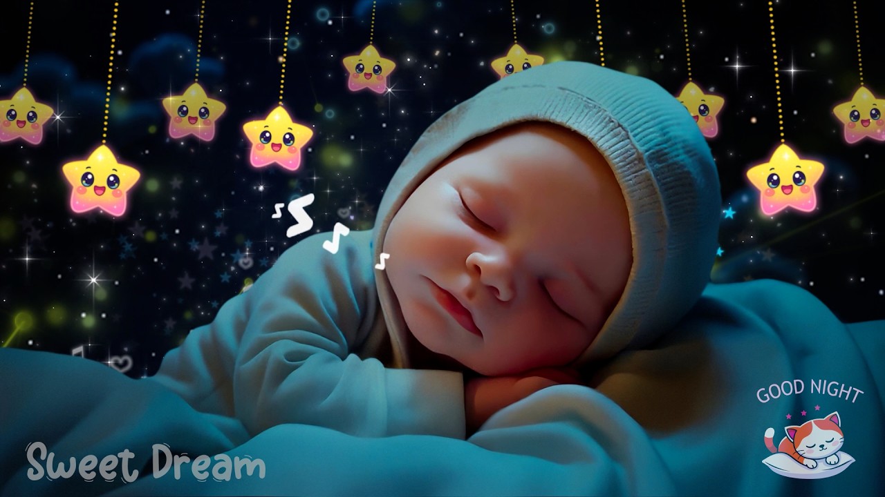 Sleep Gently in Minutes 😴 Mozart & Brahms Lullabies 🧸 Baby Sleep Music for Soothing Deep Sleep 💖