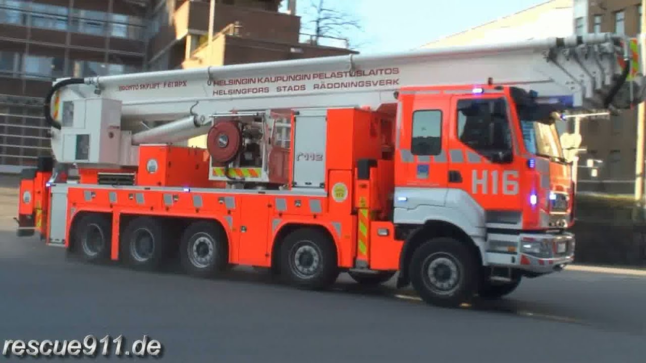 [Fire response Helsinki] H191 + H11 + H16 + H15 Helsingin Kaupungin Pelastuslaitos