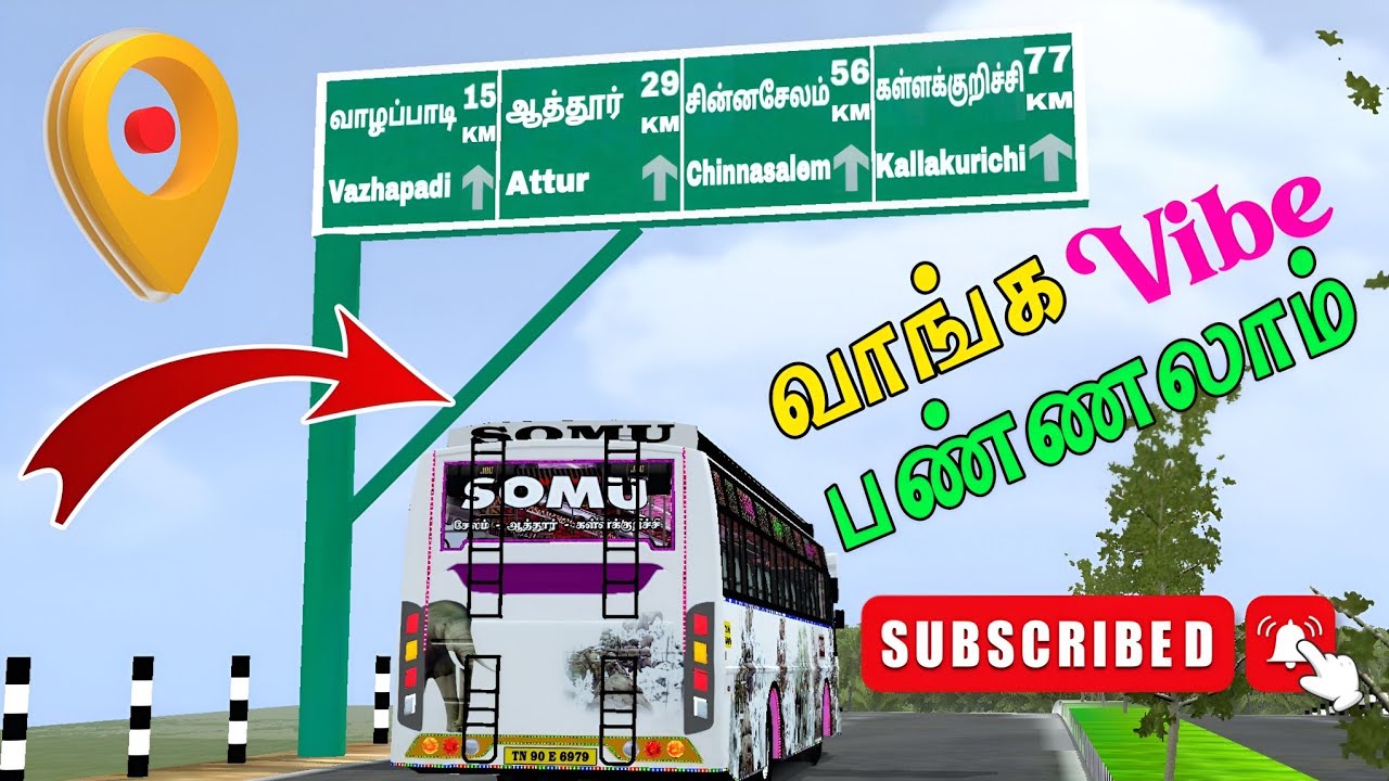 😍💖சேலம் ஆத்தூர் கள்ளக்குறிச்சி HIGHWAY MAP MOD BUSSID TAMIL TN PVT BUS MOD 