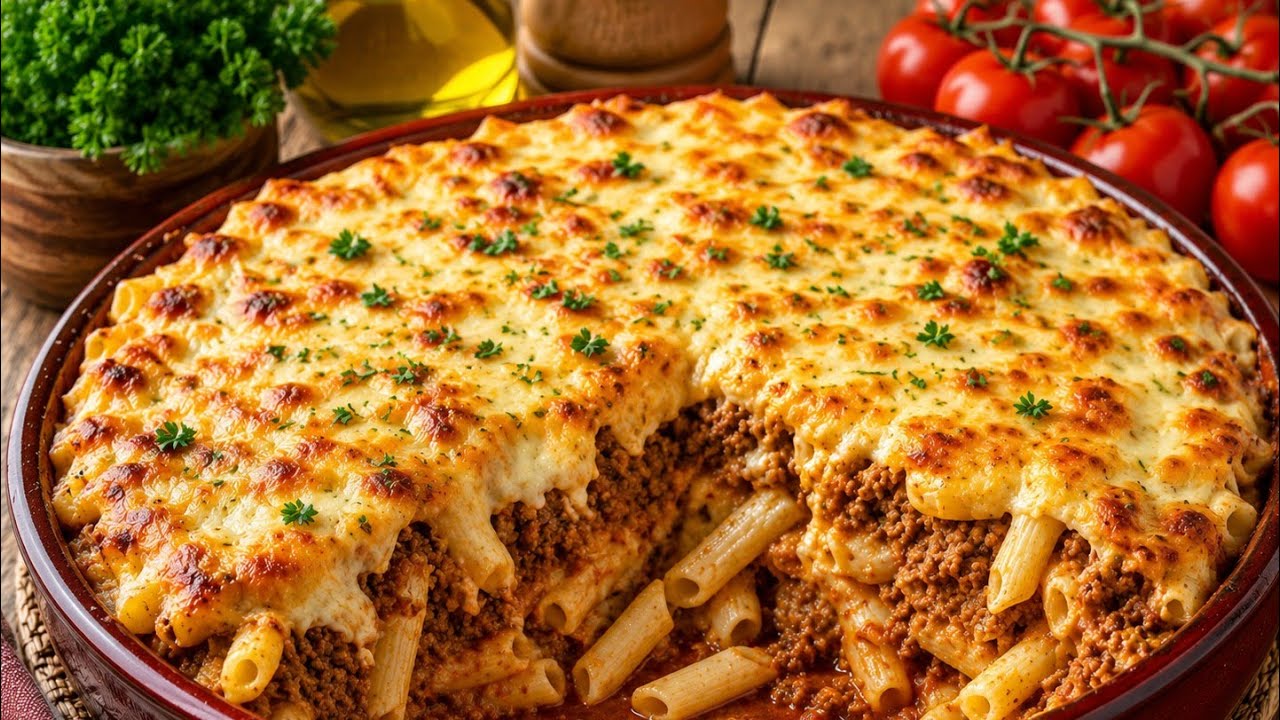                     ‼️طاجن المكرونة‼️ بالحمه المفرونه - زي المطاعم 👌 طعم وريحة تجنن👌
