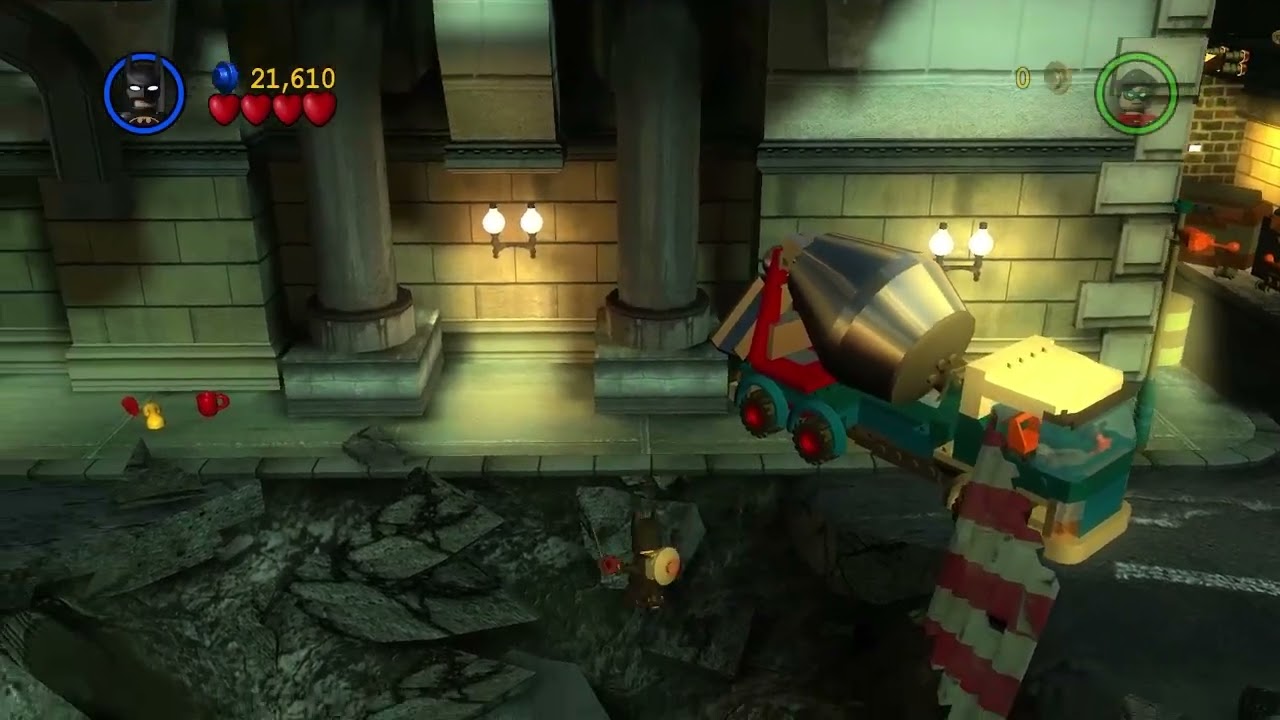 Clobbering Clayface and compulsively collecting coins - LEGO Batman