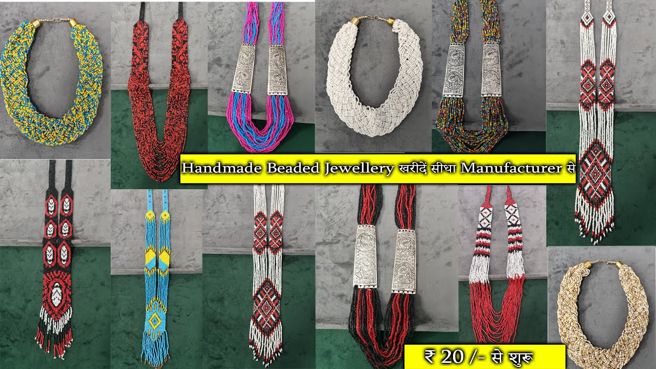 Handmade Beaded Jewellery  || Biggest Manufacturer in Delhi || DIY Handmade Earrings || DIY Necklace