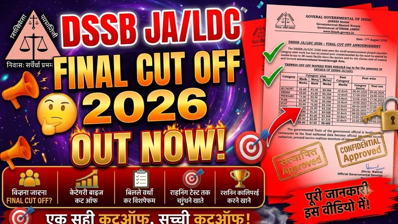 DSSSB Junior Assistant (802/23) e-Dossier Result Date 2026 | Expected Final Cutoff & Merit