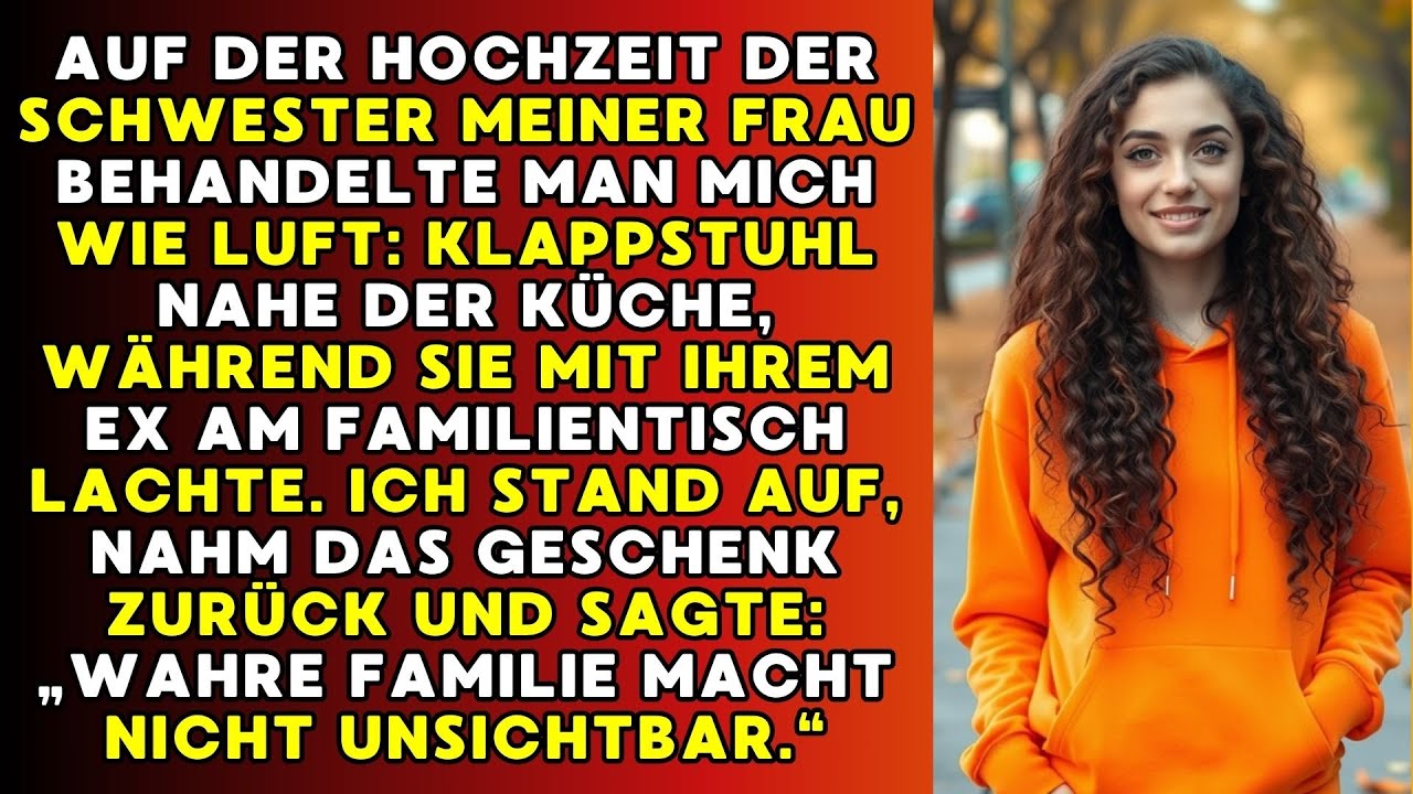 Bei der Familienhochzeit ignoriert – abgestellt am Klappstuhl, während sie mit dem Ex lachte